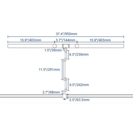 Brilagi - Lámpara de mesa LED flexible táctil regulable VARIO LED/24W/230V 3000-6500K CRI 92 blanco