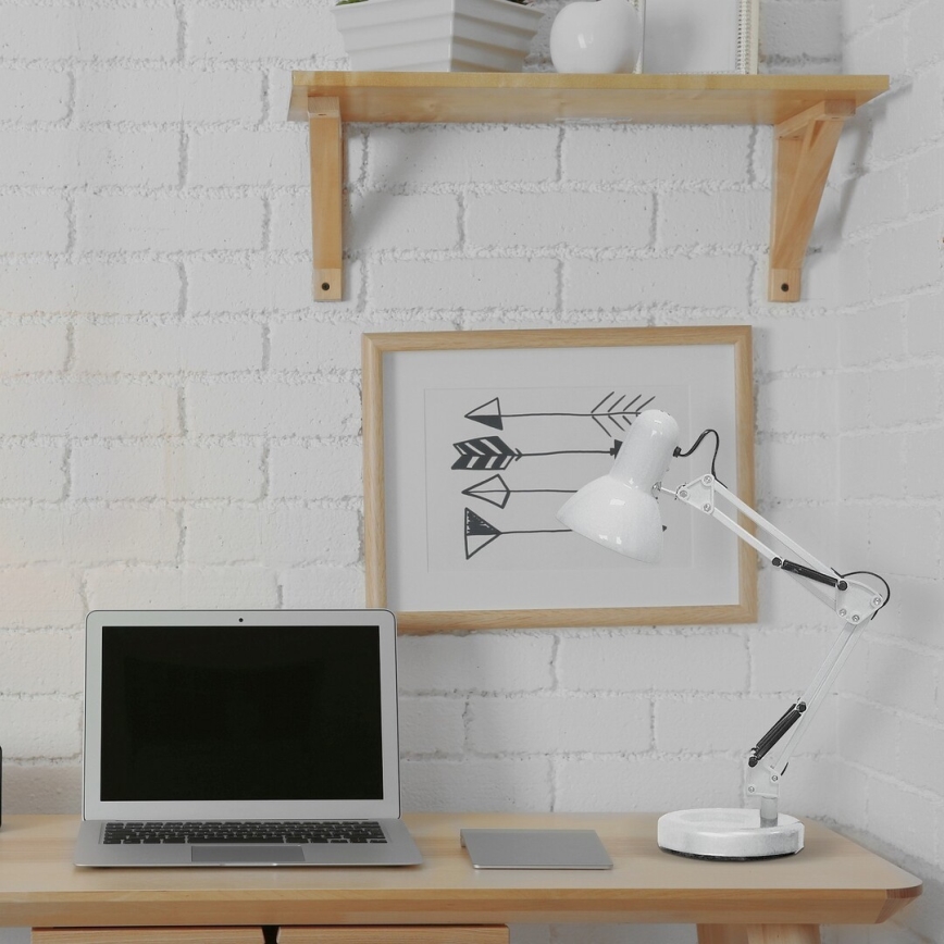 Brilagi - Lámpara de mesa ROMERO 1xE27/60W/230V blanco