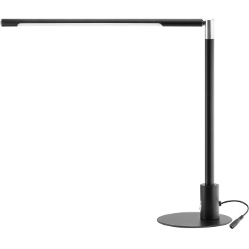 Brilagi - Lámpara de mesa táctil regulable LED con puertos USB VARIO LED/7W/230V CRI 96 negra