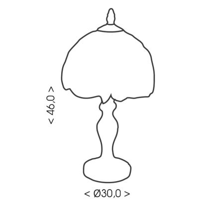Brilagi - lámpara de mesa Tiffany con vitral JUNGLE 1xE27/60W/230V