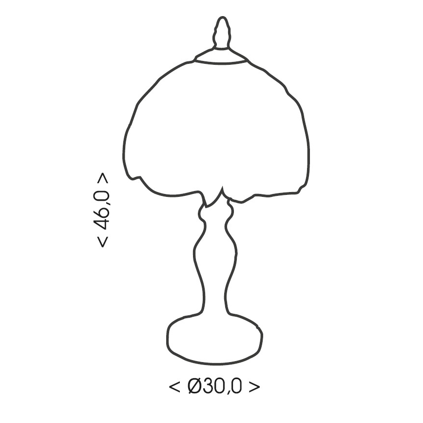 Brilagi - lámpara de mesa Tiffany con vitral JUNGLE 1xE27/60W/230V