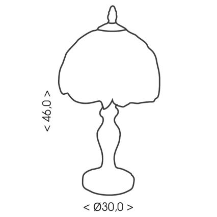 Brilagi - Lámpara de mesa Tiffany con vitral SUNFLOWER 1xE27/60W/230V