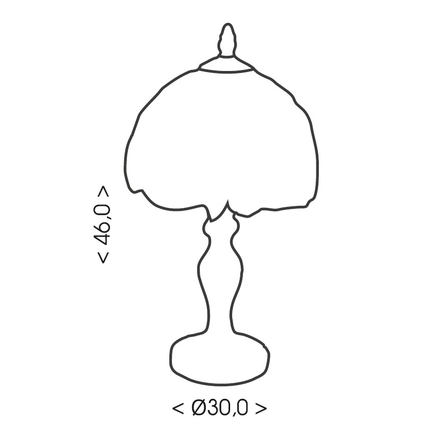 Brilagi - Lámpara de mesa Tiffany con vitral SUNFLOWER 1xE27/60W/230V