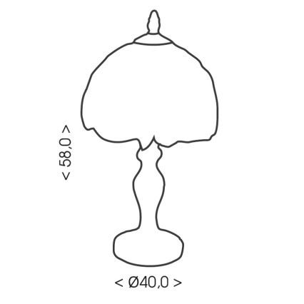 Brilagi - Lámpara de mesa Tiffany de vitral JUNGLE 2xE27/60W/230V