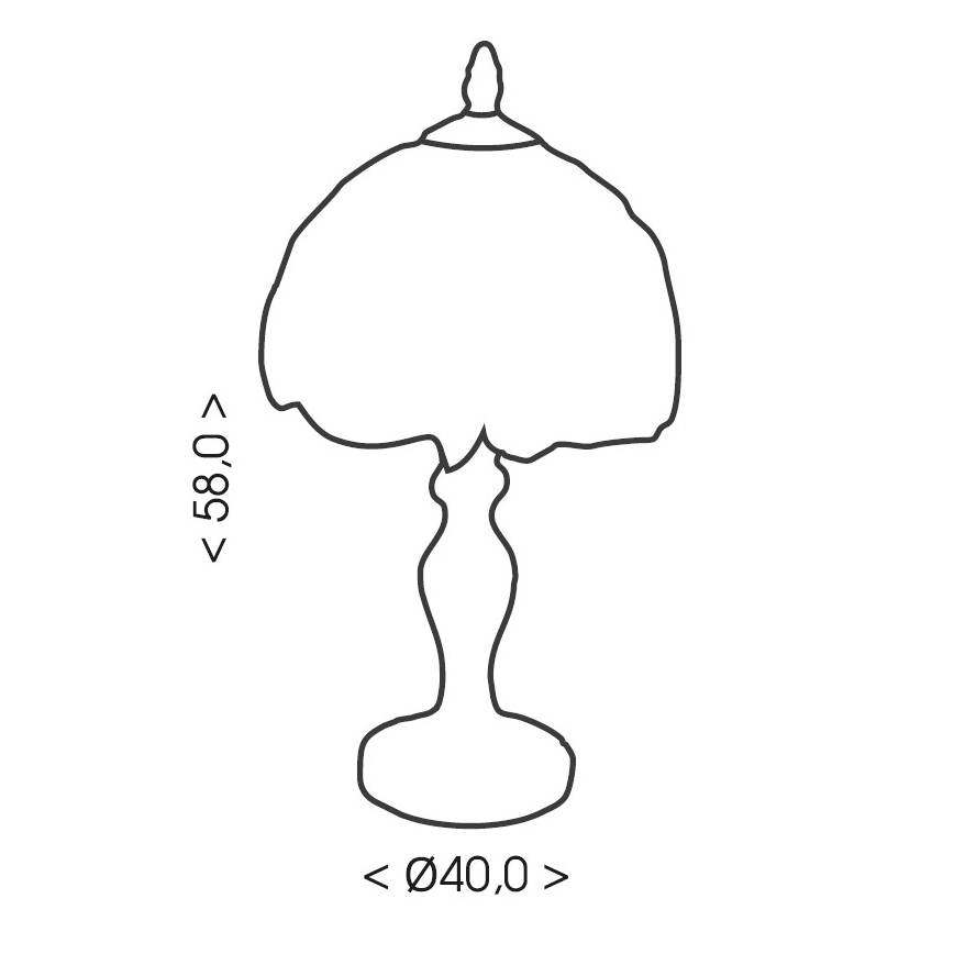 Brilagi - Lámpara de mesa Tiffany de vitral JUNGLE 2xE27/60W/230V