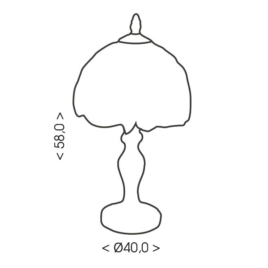 Brilagi - Lámpara de mesa Tiffany de vitral MIRABELLA 2xE27/60W/230V