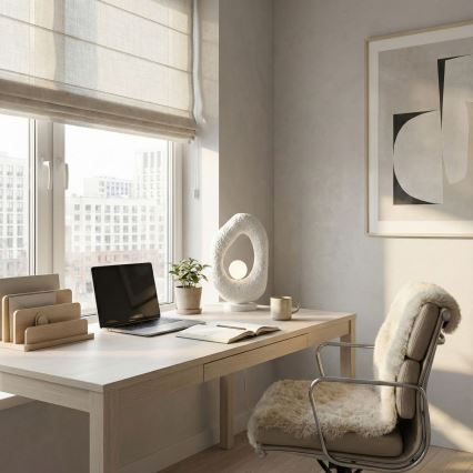 Brilagi - Lámpara de mesa WABI SABI 1xG9/8W/230V blanca