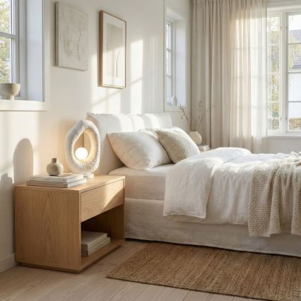 Brilagi - Lámpara de mesa WABI SABI 1xG9/8W/230V blanca