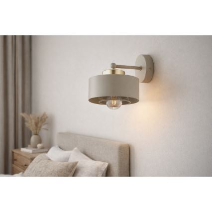 Brilagi - Lámpara de pared 1xE27/60W/230V beige/dorado