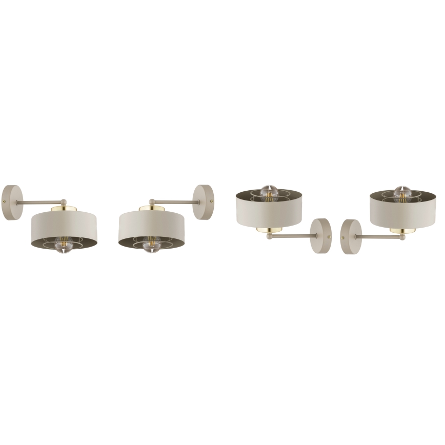 Brilagi - Lámpara de pared 1xE27/60W/230V beige/dorado