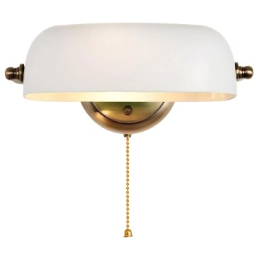 Brilagi - Lámpara de pared BANK OFFICE 1xE27/60W/230V latón/blanco