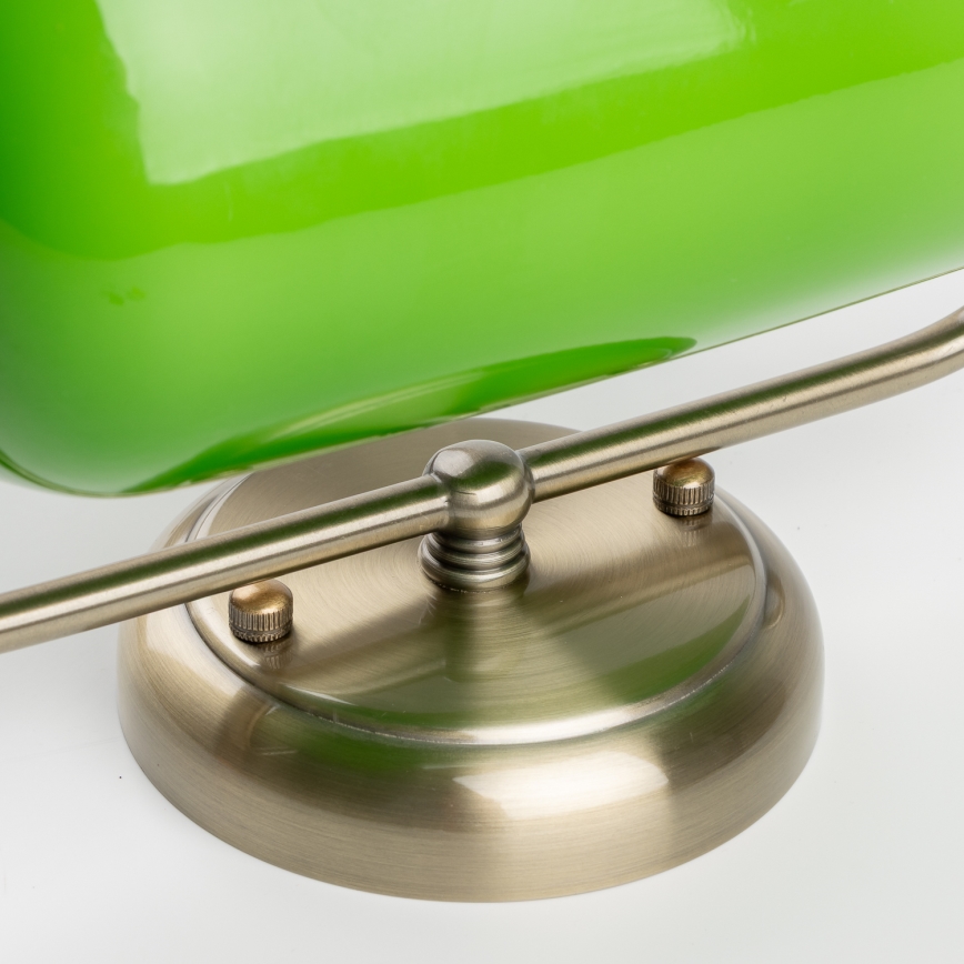 Brilagi - Lámpara de pared BANK OFFICE 1xE27/60W/230V latón/verde