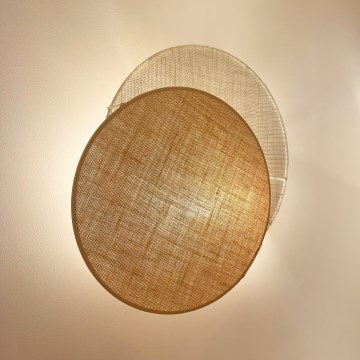 Brilagi - Lámpara de pared CIRCLES 1xE27/15W/230V 35x32 cm beige/crema