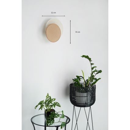 Brilagi - Lámpara de pared CIRCLES 1xE27/15W/230V 35x32 cm beige/crema