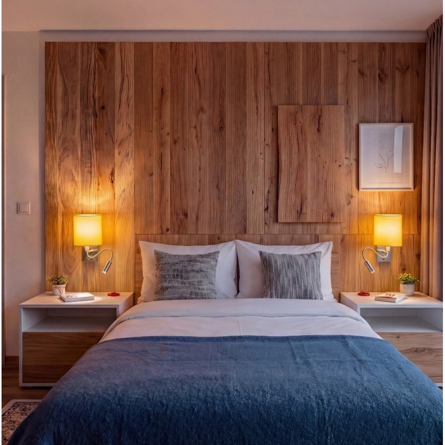 Brilagi - Lámpara de pared LED flexible NUBILA 1xE27/25W/230V + LED/3W cromo mate/amarillo