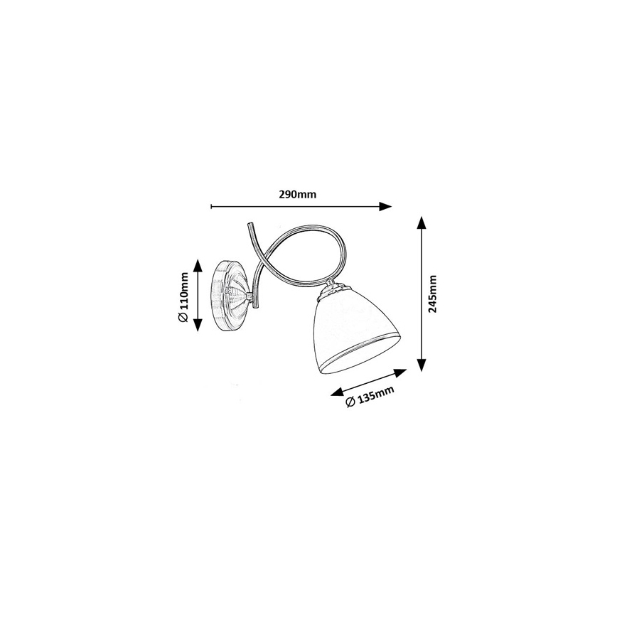 Brilagi - Lámpara de pared FRED 1xE27/60W/230V, acabado en bronce