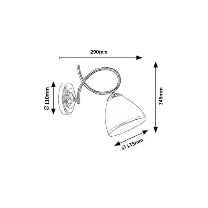 Brilagi - Lámpara de pared FRED 1xE27/60W/230V cromado brillante