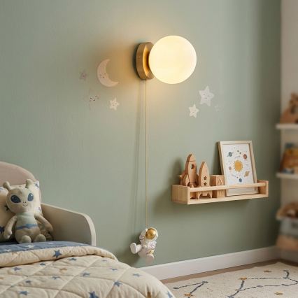 Brilagi - Lámpara de pared infantil ASTRO 1xE14/15W/230V blanca
