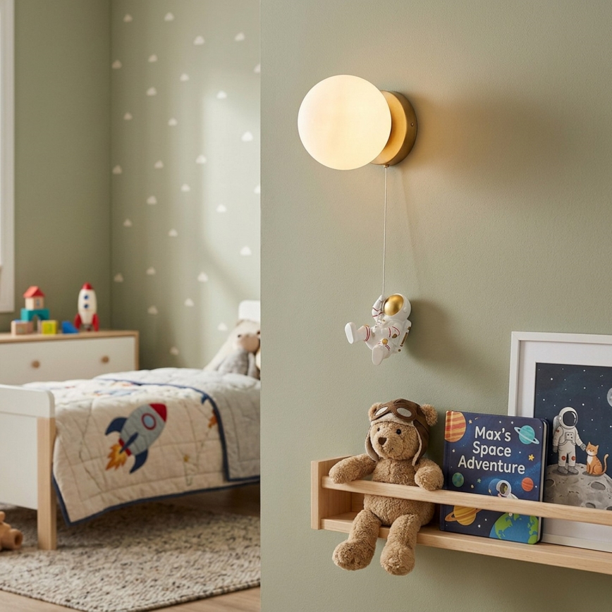 Brilagi - Lámpara de pared infantil ASTRO 1xE14/15W/230V blanca