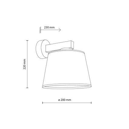 Brilagi - Lámpara de pared LATTE 1xE27/15W/230V pino/beige