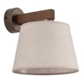 Brilagi - Lámpara de pared LATTE 1xE27/60W/230V pino/beige