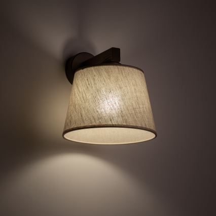 Brilagi - Lámpara de pared LATTE 1xE27/60W/230V pino/beige