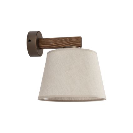 Brilagi - Lámpara de pared LATTE 1xE27/60W/230V pino/beige