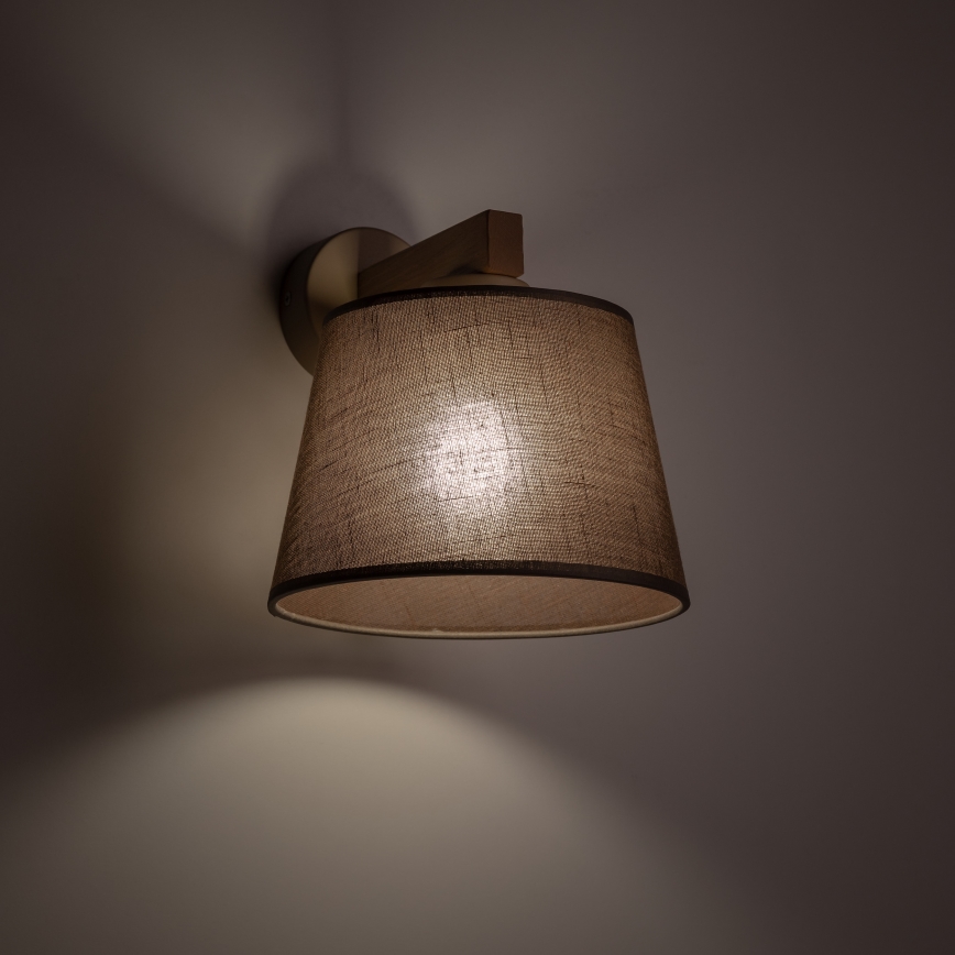 Brilagi - Lámpara de pared LATTE SABIA 1xE27/15W/230V pino/marrón