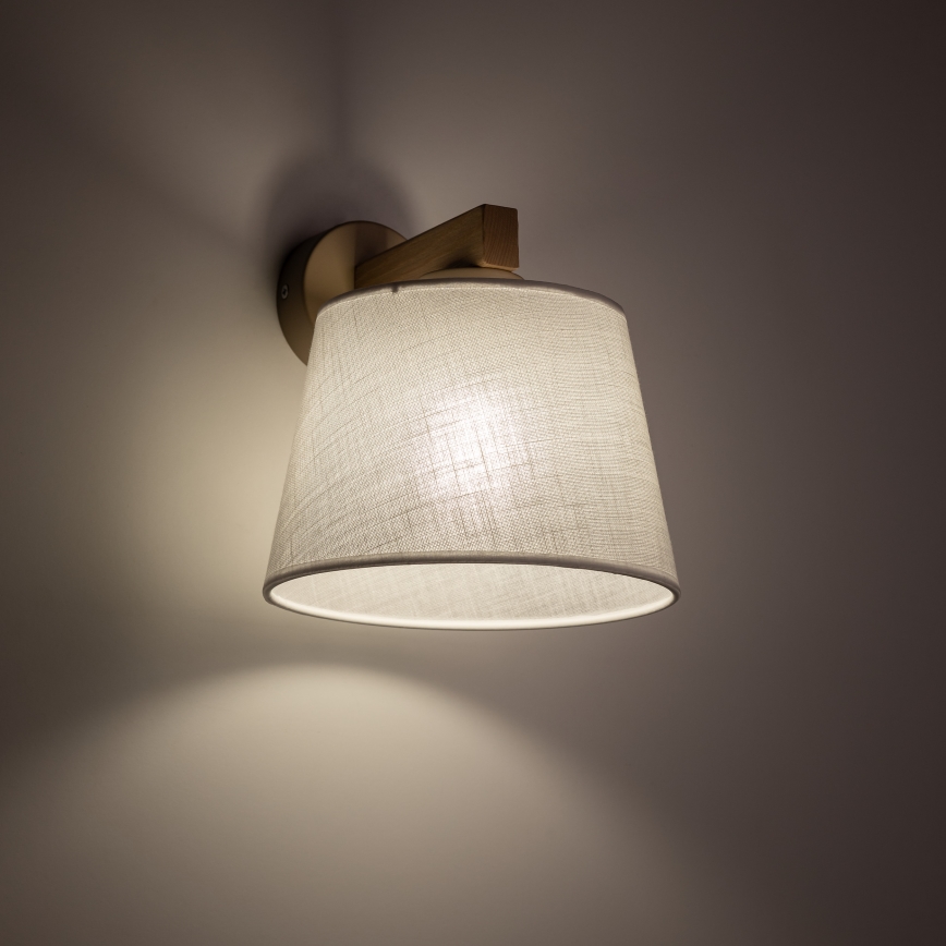 Brilagi - Lámpara de pared LATTE SABIA 1xE27/60W/230V pino/blanco