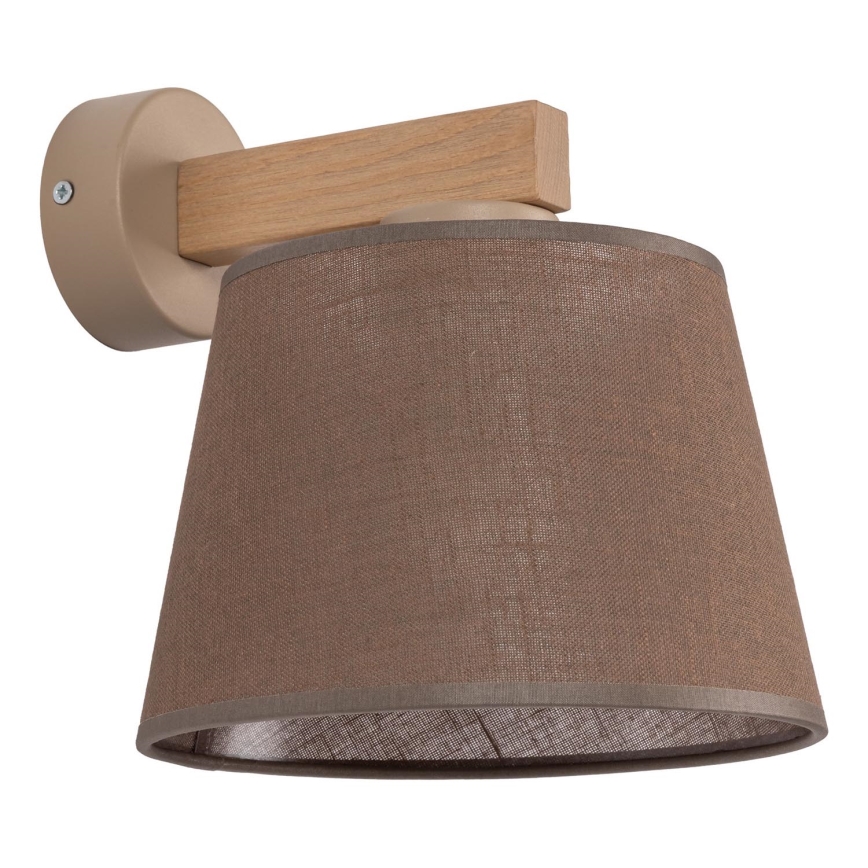 Brilagi - Lámpara de pared LATTE SABIA 1xE27/60W/230V pino/marrón