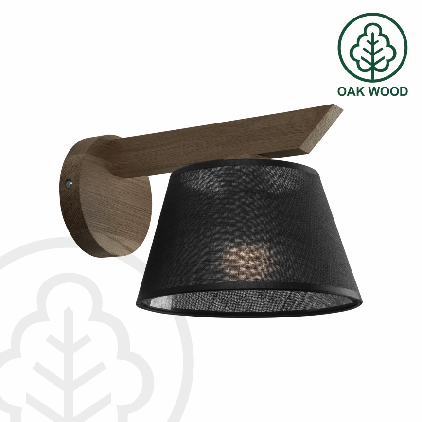 Brilagi - Lámpara de pared LED ANTHONY 1xE14/40W/230V roble nogal/negro