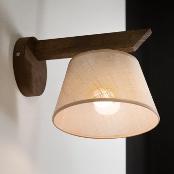 Brilagi - Lámpara de pared LED ANTHONY 1xE14/40W/230V roble nogal/beige