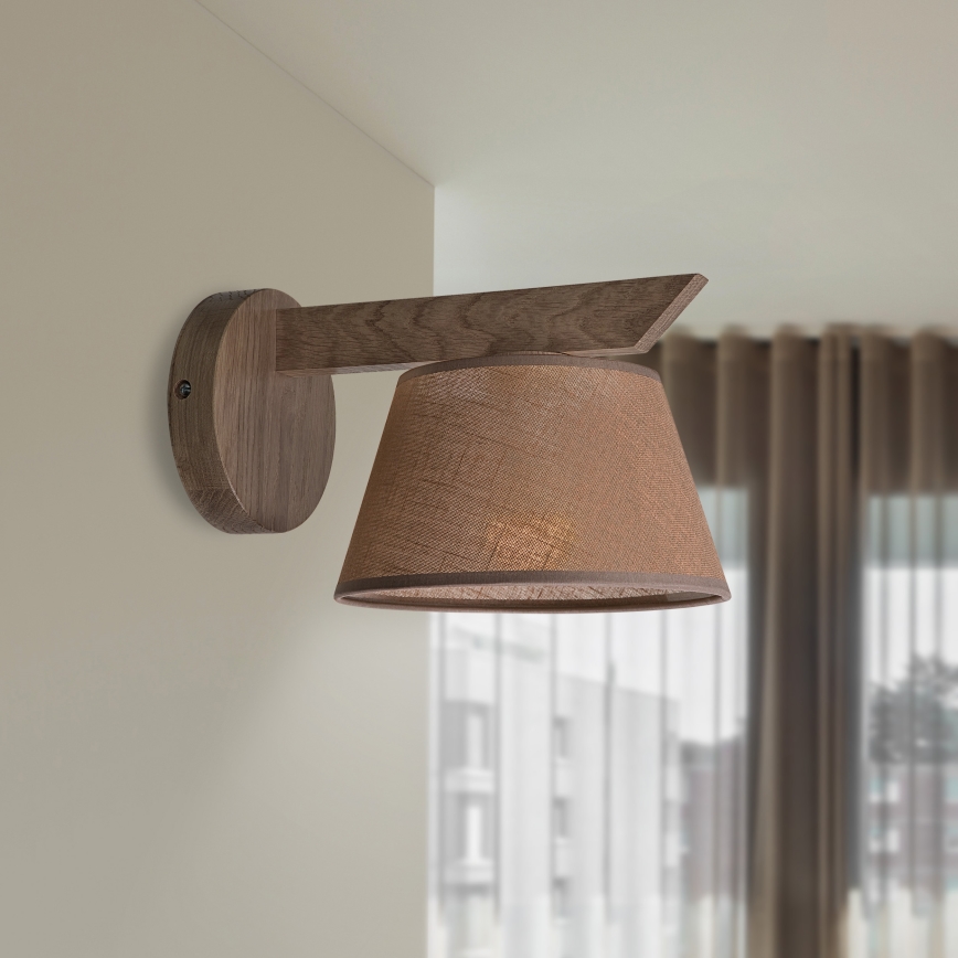 Brilagi - Lámpara de pared LED ANTHONY 1xE14/40W/230V roble nogal/marrón