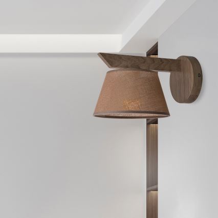 Brilagi - Lámpara de pared LED ANTHONY 1xE14/40W/230V roble nogal/marrón