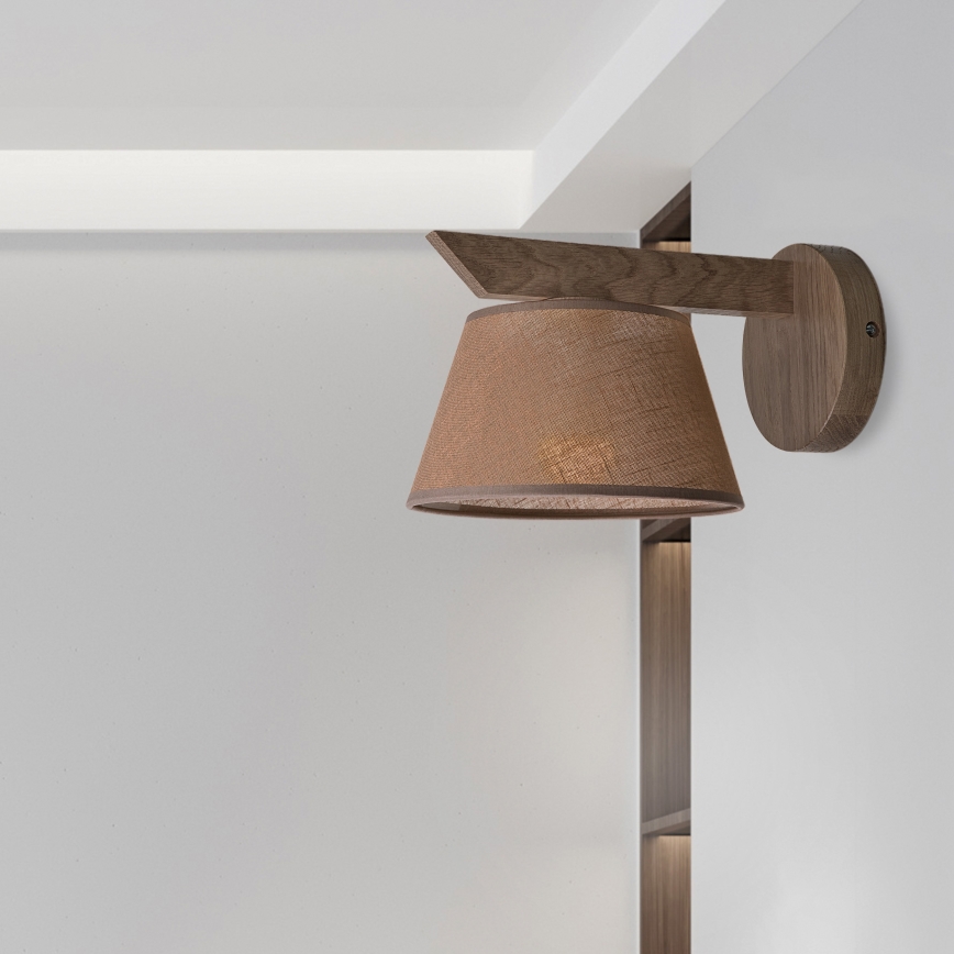 Brilagi - Lámpara de pared LED ANTHONY 1xE14/40W/230V roble nogal/marrón