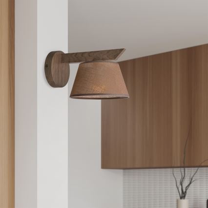 Brilagi - Lámpara de pared LED ANTHONY 1xE14/40W/230V roble nogal/marrón