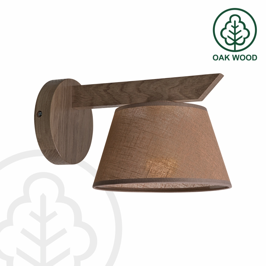 Brilagi - Lámpara de pared LED ANTHONY 1xE14/40W/230V roble nogal/marrón