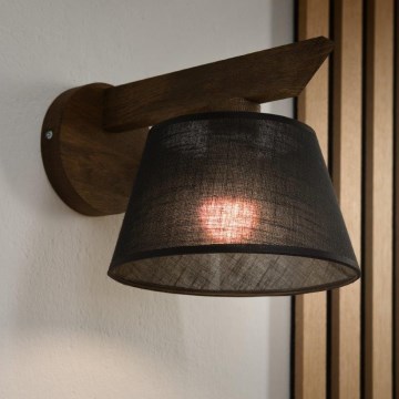 Brilagi - Lámpara de pared LED ANTHONY 1xE14/40W/230V roble nogal/negro