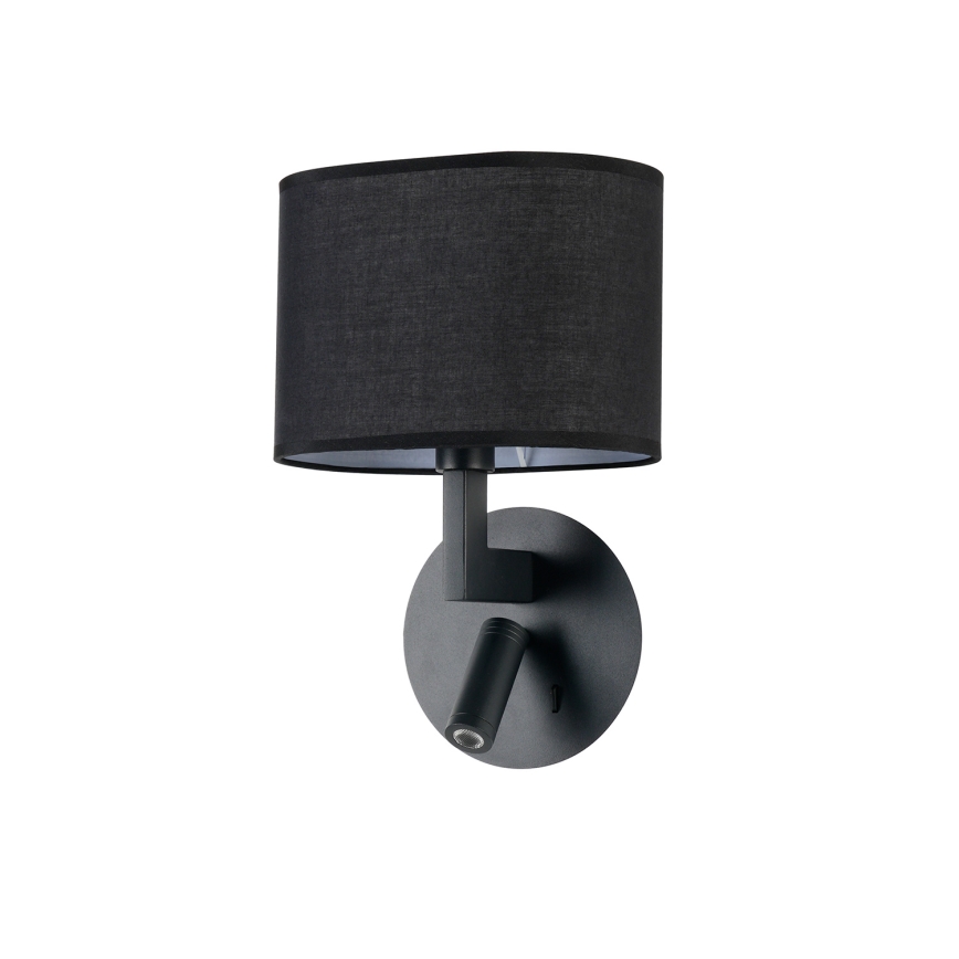 Brilagi - Lámpara de pared LED DAYA 1xE14/40W/230V + LED/3W negra