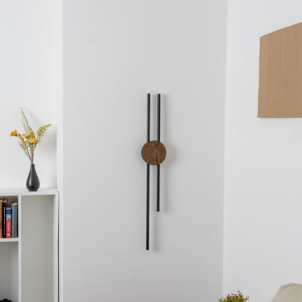 Brilagi - Lámpara de pared LED WOODY COLLINE LED/15W/230V 80 cm roble nogal