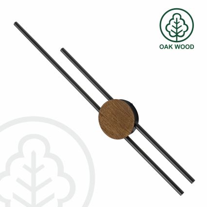 Brilagi - Lámpara de pared LED WOODY COLLINE LED/15W/230V 80 cm roble nogal