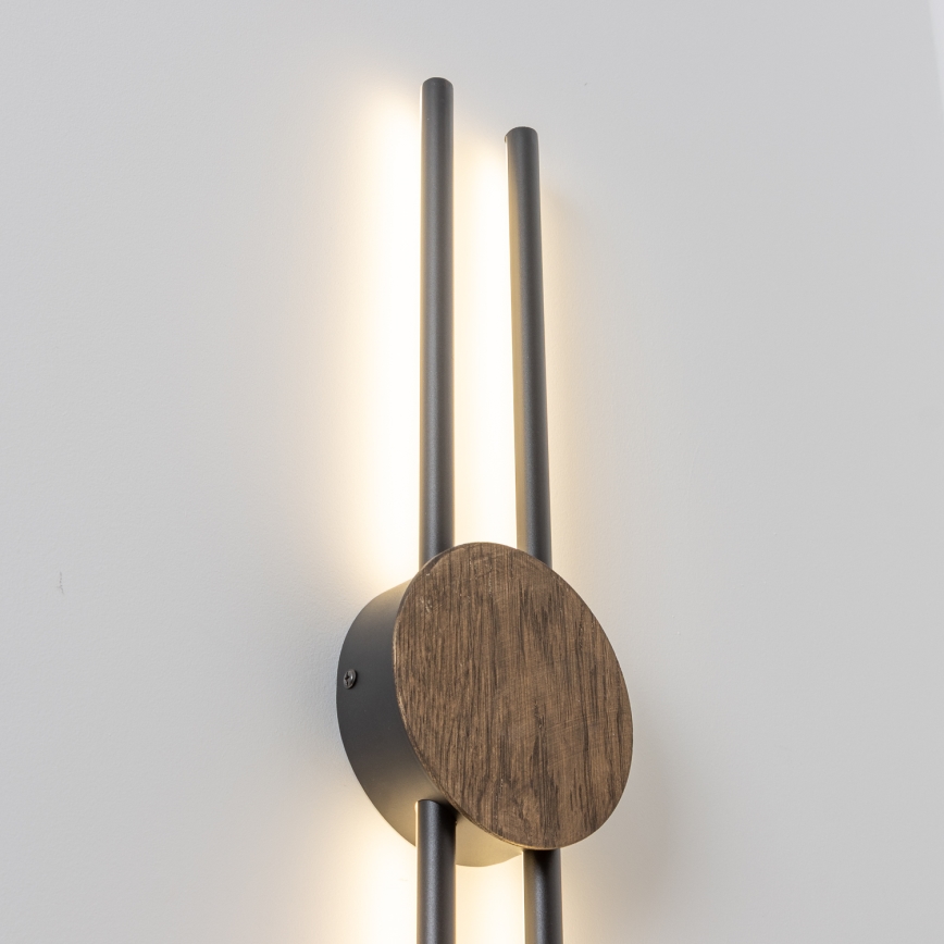 Brilagi - Lámpara de pared LED WOODY COLLINE LED/15W/230V 80 cm roble nogal