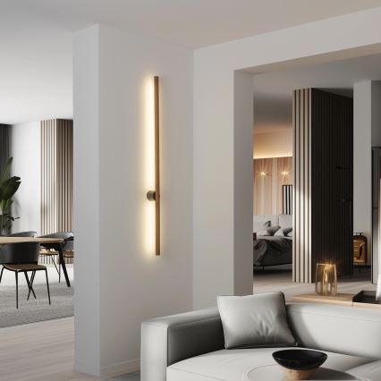 Brilagi - Lámpara de pared LED WOODY LINE LED/12W/230V 120 cm roble nogal