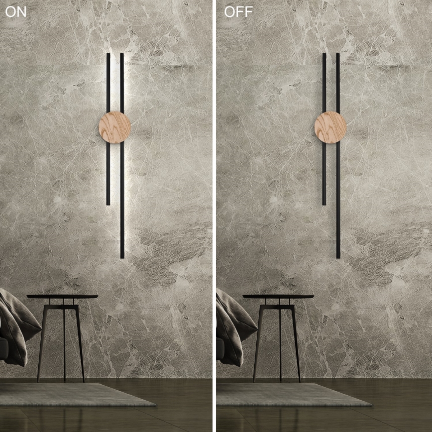 Brilagi - Lámpara de pared LED WOODY LINE LED/12W/230V 120 cm roble nogal