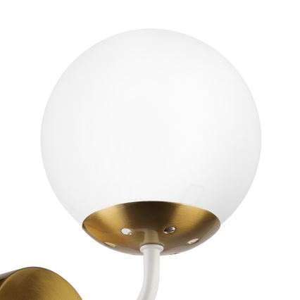 Brilagi - Lámpara de pared MALIVA 1xE14/15W/230V dorada/blanca