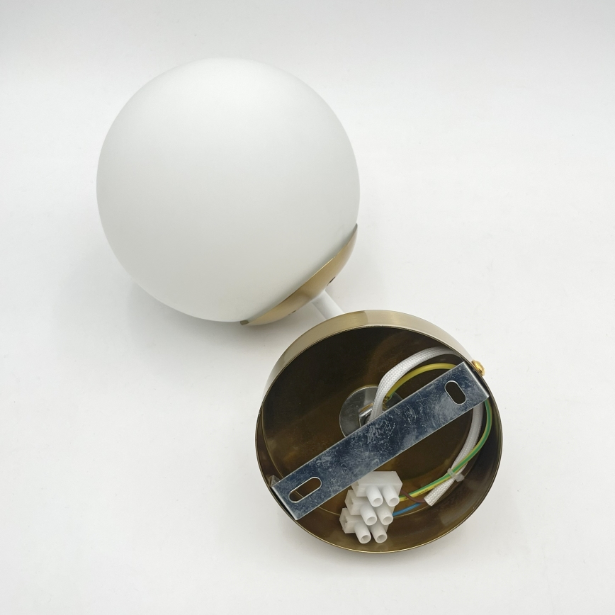 Brilagi - Lámpara de pared MALIVA 1xE14/15W/230V dorada/blanca