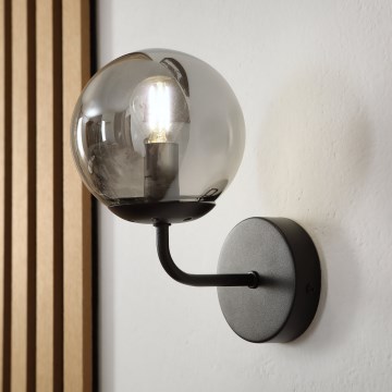Brilagi - Lámpara de pared MALIVA 1xE14/15W/230V negra/ahumada