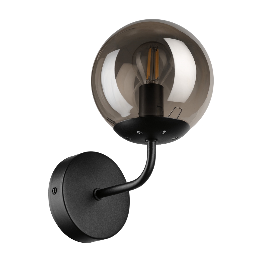 Brilagi - Lámpara de pared MALIVA 1xE14/15W/230V negra/ahumada