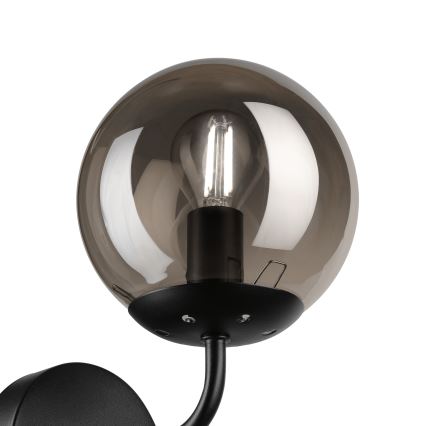 Brilagi - Lámpara de pared MALIVA 1xE14/15W/230V negra/ahumada