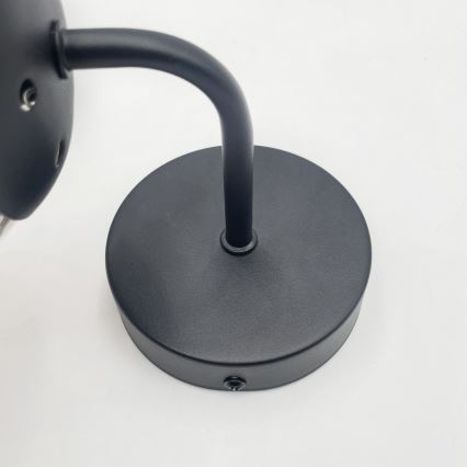 Brilagi - Lámpara de pared MALIVA 1xE14/15W/230V negra/ahumada